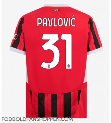 AC Milan Strahinja Pavlovic #31 Hjemmebanetrøje 2024-25 Kortærmet